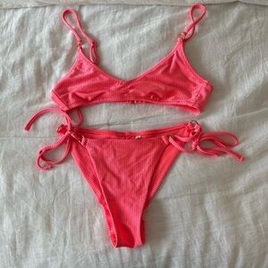 Aerie Neon Pink Bikini Set